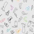 Abstract object of woman footwear seamless pattern Royalty Free Stock Photo