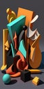 abstract objects illustration design art. Royalty Free Stock Photo