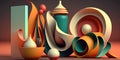 abstract objects illustration design art. Royalty Free Stock Photo