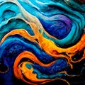 Abstract ocean- ART. Natural Luxury. Style incorporates the swirls of marble or the ripples of agate. Very beautiful Royalty Free Stock Photo