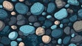 Abstract ocean stones graphic wallpaper. Rocks stones seamless. Royalty Free Stock Photo