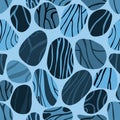 Abstract ocean stones seamless circle polka dots geometric pattern for fabrics and textiles and packaging Royalty Free Stock Photo