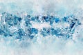 Abstract ocean watercolor background for textures or backgrounds. Beautiful blue paint Royalty Free Stock Photo