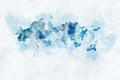 Abstract ocean watercolor background for textures or backgrounds. Beautiful blue paint Royalty Free Stock Photo