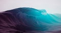 Abstract ocean wave inspired form with soft turquoise lighting Royalty Free Stock Photo