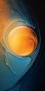 Abstract Horizon: Orange And Blue Zbrush Style With Circular Shapes