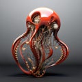 Abstract Octopus Glass Sculpture