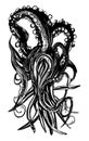 Abstract octopus hand drawing Royalty Free Stock Photo