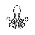 Abstract Octopus Vector Icon Minimalist Design Royalty Free Stock Photo