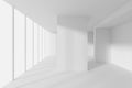 Creative Modern Industrial Concept. White Room with Window Royalty Free Stock Photo