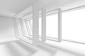 Creative Modern Industrial Concept. White Room with Window Royalty Free Stock Photo