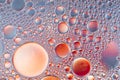Abstract oil bubbles colored background Royalty Free Stock Photo