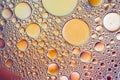 Abstract oil bubbles coloured background Royalty Free Stock Photo