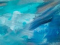 Abstract oil paint texture on canvas, blue paint background. colorful painting texture. Royalty Free Stock Photo