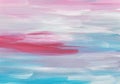 Abstract oil painting background texture. Red, pink, blue, white brush strokes on paper Royalty Free Stock Photo