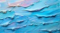 **Abstract oil painting featuring soft pastel blue hues enhanced by expressive paint drips, captured in a close-up perspective Royalty Free Stock Photo