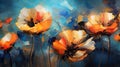 Abstract oil painting flowers background Royalty Free Stock Photo