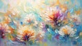 Abstract oil painting flowers background Royalty Free Stock Photo