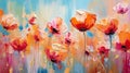 Abstract oil painting flowers background Royalty Free Stock Photo