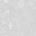 Oil painting gray and white colored seamless pattern. Different dotted circles on textured canvas background.