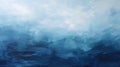 Abstract oil painting inspired by the bottom of the sea. Gradient tones from dark blue to light blue. Impressionism in painting. Royalty Free Stock Photo