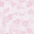 Oil painting pink and white colored seamless pattern with Different dotted pink and white circles on textured canvas