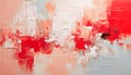 Abstract oil painting white, red, cream orange brush strokes, background, wallpaper, paint texture Royalty Free Stock Photo