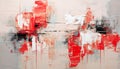 Abstract oil painting white, red, cream orange brush strokes, background, wallpaper, paint texture Royalty Free Stock Photo