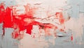 Abstract oil painting white, red, cream orange brush strokes, background, wallpaper, paint texture Royalty Free Stock Photo