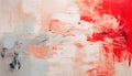 Abstract oil painting white, red, cream orange brush strokes, background, wallpaper, paint texture Royalty Free Stock Photo