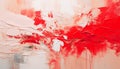 Abstract oil painting white, red, cream orange brush strokes, background, wallpaper, paint texture Royalty Free Stock Photo