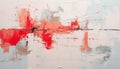 Abstract oil painting white, red, cream orange brush strokes, background, wallpaper, paint texture Royalty Free Stock Photo