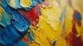 Abstract Oil Painting Yellow Blue Red Texture Royalty Free Stock Photo