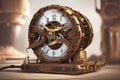 Abstract old clock, vintage gold illustration generated by AI Royalty Free Stock Photo