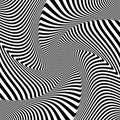 Abstract op art design. Illusion of whirl movement. Royalty Free Stock Photo