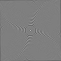 Abstract op art design. Torsion movement effect