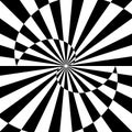 Abstract op art design. Rotation twisting illusion. Royalty Free Stock Photo