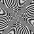 Abstract op art design. Torsion movement effect. Royalty Free Stock Photo