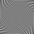 Abstract op art graphic design. Illusion of torsion rotation movement. Royalty Free Stock Photo