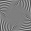 Abstract op art graphic design. Illusion of torsion rotation movement Royalty Free Stock Photo