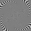 Abstract Op Art Pattern with Whirl Movement Illusion Effect