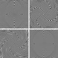 Abstract op art patterns. Royalty Free Stock Photo