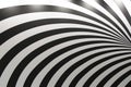 Abstract optical art. Black and white lines