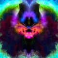 Abstract Optical illusion face in bright colorful background. An illusion art graphic made up abstract colorful unique mystery Royalty Free Stock Photo