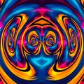 Abstract Optical illusion face in bright colorful background. An illusion art graphic made up abstract colorful unique mystery Royalty Free Stock Photo