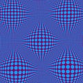 Abstract Optical illusion Op art with blue dots