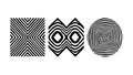 Abstract Optical Illusion Patterns Vector Set, vector design Generative AI Royalty Free Stock Photo