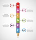 Abstract options infographics design template.