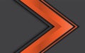 Abstract orange arrow direction on grey design modern futuristic background vector