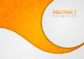 Abstract orange background with circles